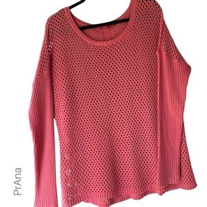 PRANA | PARKER OPEN WEAVE SWEATER ORGANIC COTTON |SIZE: LARGE